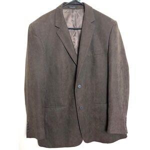 Via Europa Men's Brown Sport Coat Blazer Look Macy's Exclusive - 44R Microfiber